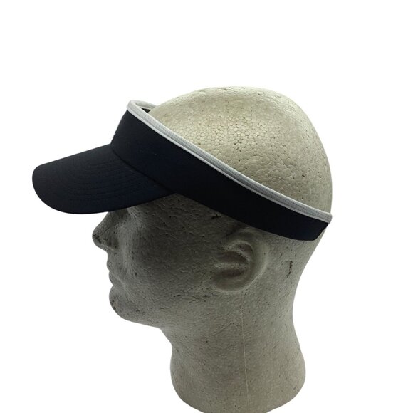 Adidas Black White Polyester Spandex Visor Cap Golf Run Jog Exercise Unisex OS - Picture 3 of 8
